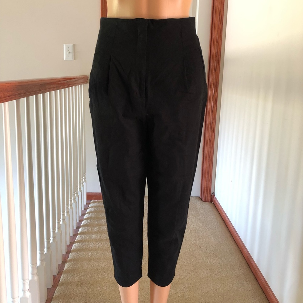 Black High Waisted Trousers - image 1